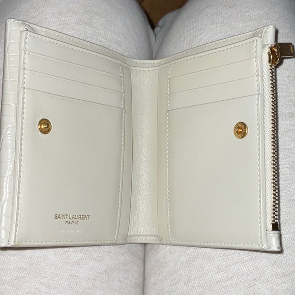 YSL Uptown Wallet - Vintage White Croc - Excellent condition - Picture 6 of 6